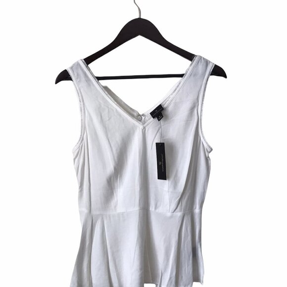 NWT - Worthington  Polar Bear V-Neck Peplum Sleeveless Blouse - Picture 1 of 10